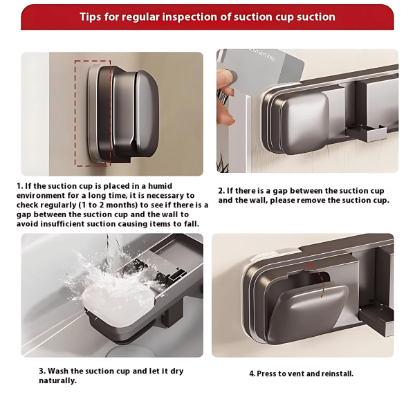 Strong Suction Cup Hooks Heavy Duty, Invisible Foldable No Drill Wall Hooks for Door Bathroom, Adhesive Hanger 10kg Max Load - Image 5